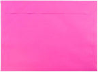 JAM PAPER 9 x 12 Booklet Colored Envelopes - Ultra Fuchsia Hot Pink - 50/Pack
