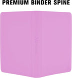 Premium 1000+ Pockets Card Binder,16 Pockets Trading Card Binder Ringless Side Loading Trading Card Album Folder for TCG -Pink Purple