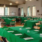 Green Plastic Table Cover Roll - 54IN x 100FT, Table Cloth for Rectangle Table with Slide Cutter, Plastic Table Cloth Disposable with Cut-to-Size Design for Weddings, Banquets, Parties