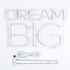 Dream-Big Neon Sign For Wall Decor In Bedroom or Bar,Dream Led Neon Sign For Birthday Gifts,Festivals Decoration,Party Sign Hang on Wall 15 * 9.8inches
