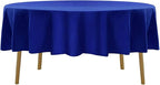 60 inch Round Tablecloth Washable Polyester Table Cloth Decorative Table Cover for Wedding Party Dining Banquet（60 inch,Royal Blue）