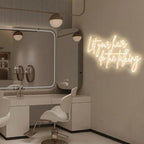 Let your hair do the Talking Neon Sign, Hair Salon Neon Beauty Room Decor, Beauty Salon Wall Sign Size:20 x 11inches