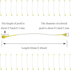 HAHIYO 700Pcs 3mm Yellow Pearl Straight-head Artificial Floral Pistil for Making & Decoration