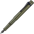 Hongdian M2 Black Forest Mini Fountain Pen, Medium Nib & Sleek Shape Aluminium Short Pocket Travel Pen (Army Green)