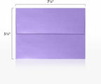 LUXPaper A7 Invitation Envelopes | Peel & Press | 5 1/4" x 7 1/4" | Amethyst Metallic | 80lb. Text | 250 Qty