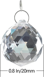 24pcs Clear Crystal Decorative Ball Prism Suncatchers for Windows Hanging Wedding Party DIY Decoration,20mm