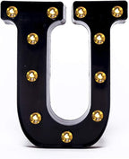 Foaky Black LED Marquee Number Lights Sign Light Up Marquee Number Lights Sign for Night Light Wedding Birthday Party Battery Powered Christmas Lamp Home Bar Decoration