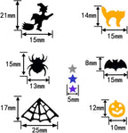 Halloween Party Glitter Pumpkin Spider Web Bat Plastic Foil Metallic Sequin Confetti Sprinkle for Table Decoration, 60g