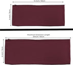 MDS Pack of 200 Spandex Chair Sashes Bows Elastic Stretch Dining Chair Bands Ties Without Slider Buckle Universal fits for Wedding Baby Shower Birthday Party Banquet Event Decoration - Burgundy