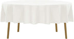 70 inch Round Tablecloth Washable Polyester Table Cloth Decorative Table Cover for Wedding Party Dining Banquet（70 inch,Ivory）