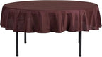 Efavormart Round Tablecloth, 70 Inch Stain & Wrinkle Resistant Washable Table Cloth, Decorative Polyester Fabric Table Cover for Banquet, Wedding, Dining- Chocolate