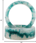 12 Pcs Epoxy Resin Napkin Rings Set - Decorative Pastel Table Holders, 1.5" Dia, Art Deco Style - Ideal for Weddings, Dinner, Parties, Home, Dining, Gifting, Indoor & Outdoor (Multi) - CLEENTABLE