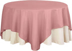 Efavormart 90" Dusty Rose Wholesale Linens Polyester Square Linen Tablecloth for Kitchen Dining Catering Wedding Birthday Party Events