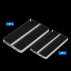4" Clear Acrylic Sign Stand, 3mm Slots Wedding Table Number Holder, Angular Smooth Acrylic Place Card Holder, Suitable for Wedding, Exhibition, Party, Hotel (12 Pack)