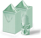 36 Pack Square Satin Dinner Napkins, 16x16 Inches Silky Soft Smooth Table Cloth Napkins for Restaurant Weddings Banquet Party Decoration, Mint Green
