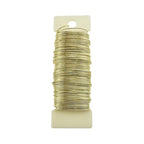 HAHIYO 22Gauge Golden Floral Wire - 1 Roll, 38 Yards (115 Feet) Flexible Paddle Wire for Crafts, Christmas Wreaths, Tree & Flower Arrangement, Bouquet Wrapping, Wedding DIY