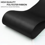4 Inch 25 Yard Wide Satin Ribbon Black, Solid Fabric Large Ribbon Roll for Cutting Ceremony Wedding Opening Party Decoration, Chairs, Sewing, Festival Pageant Sashes