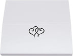 Linked Hearts Place Cards, Black (Choose Color), Set of 150, Pre-cut and Scored - Wedding, Party, Dinner, and Special Events - Made in the USA