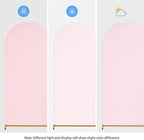 SoarDream 7.2FT Wedding Arch Cover Pink Spandex Fitted Wedding Arch Stand Covers Fitted for Round Top Chiara Arch Cover Fabric Stretchy Backdrop for Bridal Baby Shower Birthday Party Balloon Decor