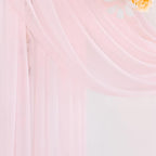 Pink Wedding Arch Draping Fabric 2 Panels 29" x 20 FT Blush Drapes for Backdrop Sheer Curtains Wedding Drapes for Romantic Bridal Baby Shower Ceremony Birthday Party Fall Outdoor Events
