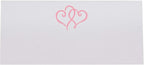 Linked Hearts Place Cards, Pink (Choose Color), Set of 60, Pre-cut and Scored - Wedding, Party, Dinner, and Special Events - Made in the USA