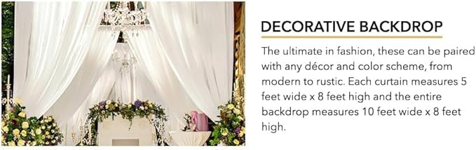 AK TRADING CO. 10 feet x 8 feet Polyester Backdrop Drapes Curtains Panels with Rod Pockets - Wedding Ceremony Party Home Window Decorations - Light Green, 2 Pack
