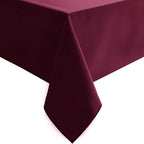 Hiasan Small Tablecloth for Square Tables - Waterproof and Spillproof Washable Christmas Fabric Table Cloth for Dining Room Kitchen Party (Burgundy, 40 x 40 Inch)