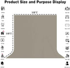 10x10FT Gray Screen Photo Background, Pure Grey Color, Professional Photography Studio, Events, Streaming, Live Streaming, Video Shooting