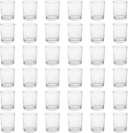 Clear Mercury Glass Tea Light Holders Set of 36 - Elegant Votive Candle Holders for Weddings, Showers and Home Decor - Perfect for Table Centerpieces and Parties (Glass, Clear)