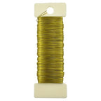 HAHIYO 26Gauge Golden Metal Floral Wire - 1 Roll, 38 Yards (115 Feet) - Flexible Paddle Wire for Craft, Christmas Wreath, Flower Arrangement, Bouquet Wrapping, Wedding, DIY
