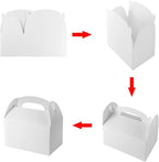Bonfasvo Gift Boxes 30 Pack 6.2x3.5x3.5 inches White Fold Kraft Paper Boxes Bridesmaids Proposal Box Cupcake Boxes Easy Assemble Boxes with Lids for Wedding Birthday Party Christmas