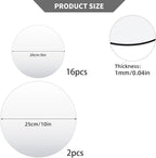 18 Pack Round Mirror Trays, Non Glass Acrylic Round Mirror Centerpieces for Wedding Tables Candle Plate Circle Mirrors Wall Mirror Tiles for Centerpieces Crafts Christmas Decorations (8inch,10inch)