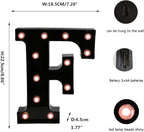 OYCBUZO Light Up Black Alphabet Marquee Letters Sign LED Marquee Number Lights Sign for Night Light Home Bar Christmas Lamp Birthday Party Wedding Decoration F