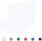 ISSUNTEX 5X6.5 ft White Background Backdrop,Photo Studio,Collapsible High Density Screen for Video Photography and Television