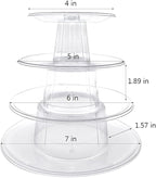2 Set 4 Tier Macaron Display Stand Round Macaron Tower Cake Stand Dessert Cupcake Stand Cookie Tray Rack Desserts Display for Wedding Birthday Party Baby Shower Bakery Decor