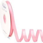 Ribbli Pink Satin Ribbon Double Faced Satin 1/2 Inch x Continuous 100 Yards-Pink Ribbon for Gift Wrapping Crafts Wedding Decoration Bows Bouquet Floral Arrangement