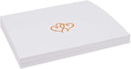 Linked Hearts Place Cards, Orange (Choose Color), Set of 25, Pre-cut and Scored - Wedding, Party, Dinner, and Special Events - Made in the USA
