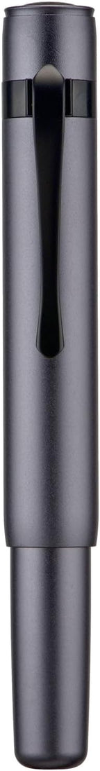 Hongdian M2 Black Forest Mini Fountain Pen, Long Blade Nib & Sleek Shape Aluminium Short Pocket Travel Pen (Space Gray)