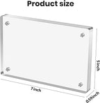 Acrylic Magnetic Photo Frame, 5x7 Inch Double-sided Magnetic Photo Frame, Tabletop Frameless Postcard Display (3-Pack) (5X7)