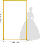 6.6FT x 4FT Wedding Arch Backdrop Gold Square Backdrop Stand Metal Balloon Arch Stand Rectangular Frame for Birthday Party Baby Shower Anniversary Decoration