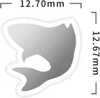 50 Wedding Meal Stickers - Food Identifier & Menu Choice Place Cards for Party Seating - Meal Option Indicator (Silver, Fish)