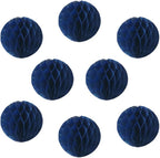 8pcs 8inch Royal Blue Honeycomb Balls - Decorative Tissue Pom Poms Flower Balls for Birthday Wedding Nursery Baby Shower Home Decor