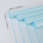 NESCCI 20 Sheet Flower Wrapping Paper - Waterproof Floral Bouquet Wrapping Paper, Florist Supplies Packaging Paper for Wedding Birthday Gift DIY (Translucent Light Blue)