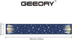 GEEORY Christmas Table Runner 13x90 Inch, Xmas Trees Snowflakes Holiday Decorative Farmhouse Table Decoration for Kitchen Dinning, Indoor Outdoor Dinner Party Decor (Blue) GT151-90