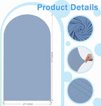 Wedding Arch Cover Dusty Blue Arches Stand Covers 7.2FT Arch-Backdrop-Cover Spandex Arch Covers Stretchy Backdrop for Wall Panels Chiara Back Drop Cover Baby Shower Balloon Party Decorations