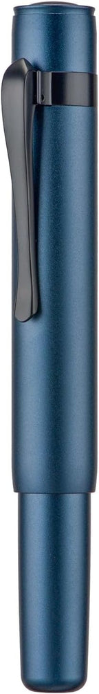 Hongdian M2 Black Forest Mini Fountain Pen, Bent Nib & Sleek Shape Aluminium Short Pocket Travel Pen (Midnight Blue)