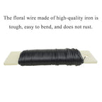 HAHIYO 22Gauge Black Wire - 1Roll, 38Yards (115Feet) Flexible Floral Wire for Crafts, Christmas Wreaths, Tree & Flower Arrangement, Wedding DIY