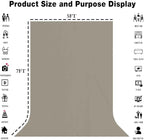 5x7FT Gray Screen Backdrop Photo Background, Pure Grey Color, Professional Photography Video Studio, Events, Streaming, Games, Live Streaming, Video Shooting
