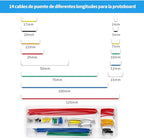 REXQualis Electronics Component Fun Kit w/Power Supply Module, Jumper Wire, 830 tie-Points Breadboard, Precision Potentiometer,Resistor Compatible with Arduino, Raspberry Pi, STM32