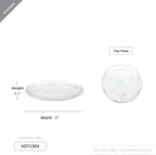 WGV Tea Light Votive Candle Holder Plate 4" W, Clear Flat Plate Glass, Small Home Accent Decor, 24 Pc